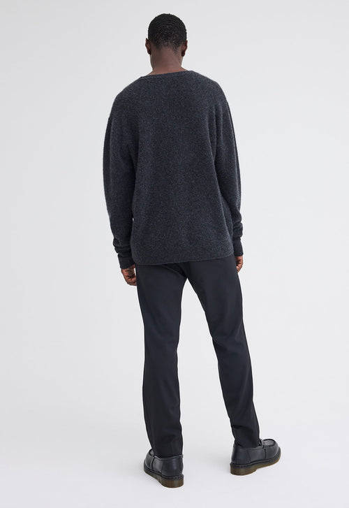 Jac+Jack Roy Cashmere Sweater - Char Marle Grey